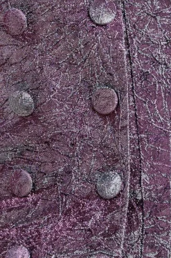 Iridescent Foil Print Blazer Mini Dress - Silver by Goddiva