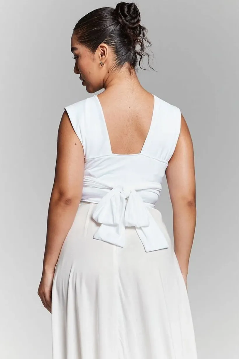 Isla Ivory Multiway Tie Top by InFlair