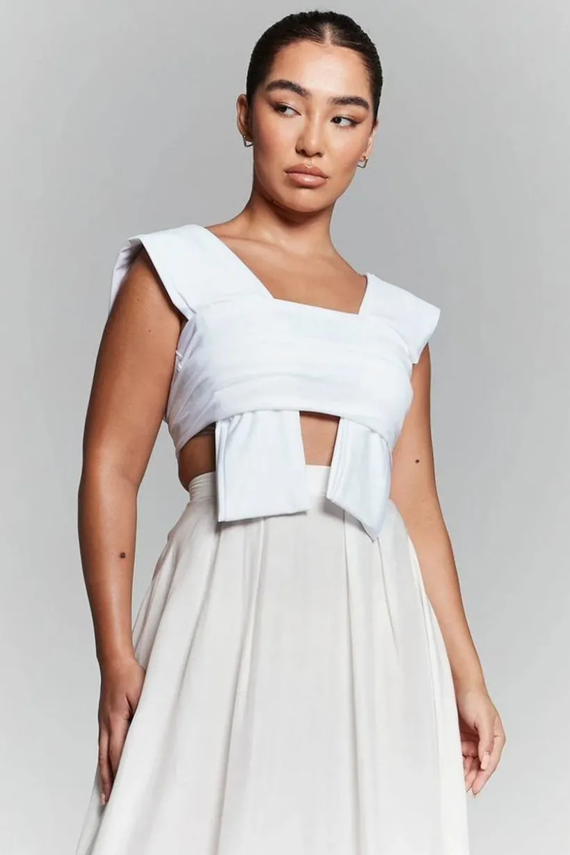 Isla Ivory Multiway Tie Top by InFlair