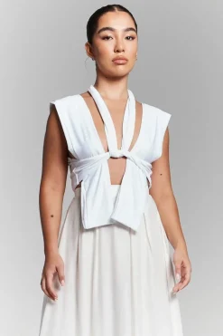 Isla Ivory Multiway Tie Top by InFlair