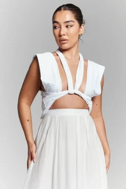 Isla Ivory Multiway Tie Top by InFlair