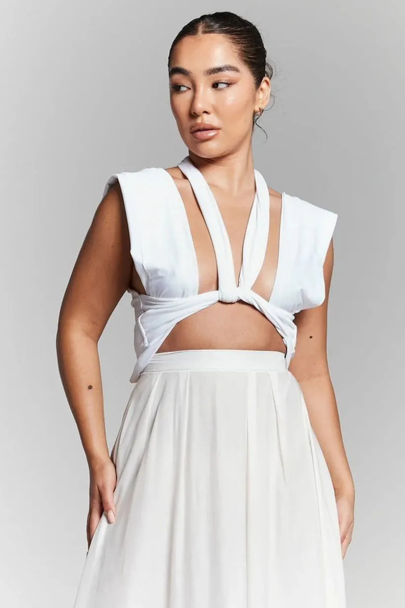 Isla Ivory Multiway Tie Top by InFlair