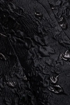 Jacquard Sleeveless A-line Mini Dress - Black by Goddiva
