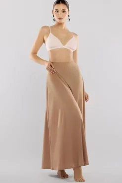 Jersey Lining Maxi Skirt by Goddiva