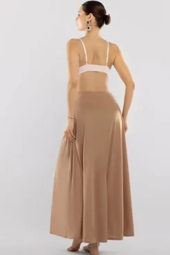 Jersey Lining Maxi Skirt by Goddiva