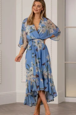 Kimono Wrap Floral Dress by Urban Touch