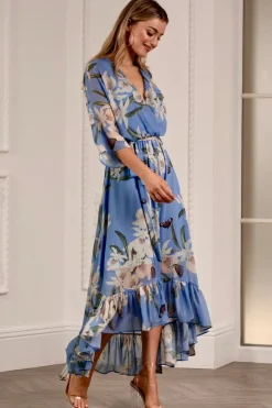Kimono Wrap Floral Dress by Urban Touch