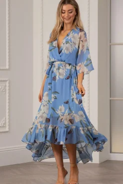 Kimono Wrap Floral Dress by Urban Touch