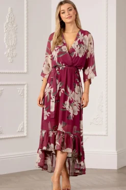 Kimono Wrap Floral Dress by Urban Touch