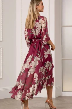 Kimono Wrap Floral Dress by Urban Touch