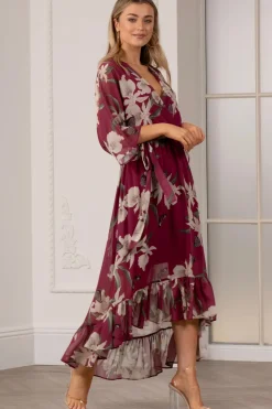 Kimono Wrap Floral Dress by Urban Touch