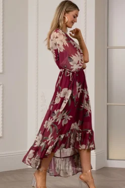Kimono Wrap Floral Dress by Urban Touch