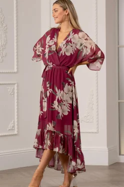 Kimono Wrap Floral Dress by Urban Touch