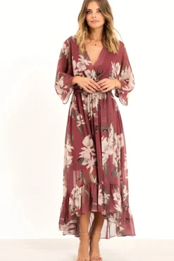 Kimono Wrap Floral Dress by Urban Touch
