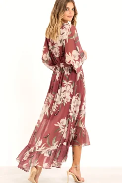 Kimono Wrap Floral Dress by Urban Touch