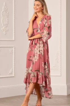 Kimono Wrap Floral Dress by Urban Touch