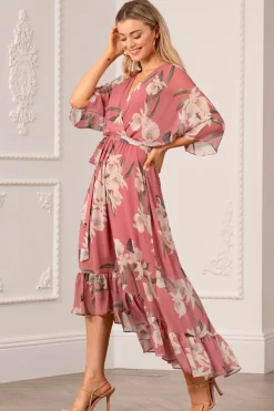 Kimono Wrap Floral Dress by Urban Touch