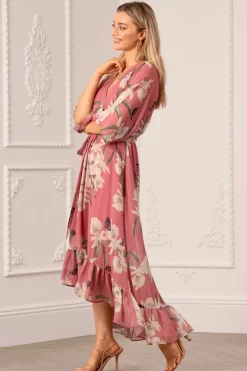 Kimono Wrap Floral Dress by Urban Touch