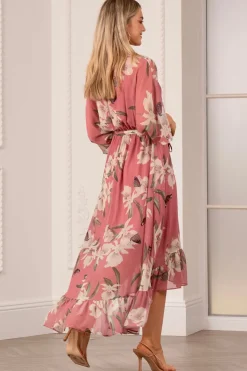 Kimono Wrap Floral Dress by Urban Touch