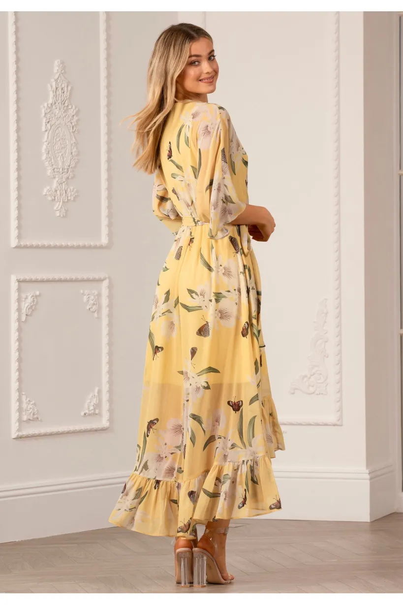 Kimono Wrap Floral Dress by Urban Touch