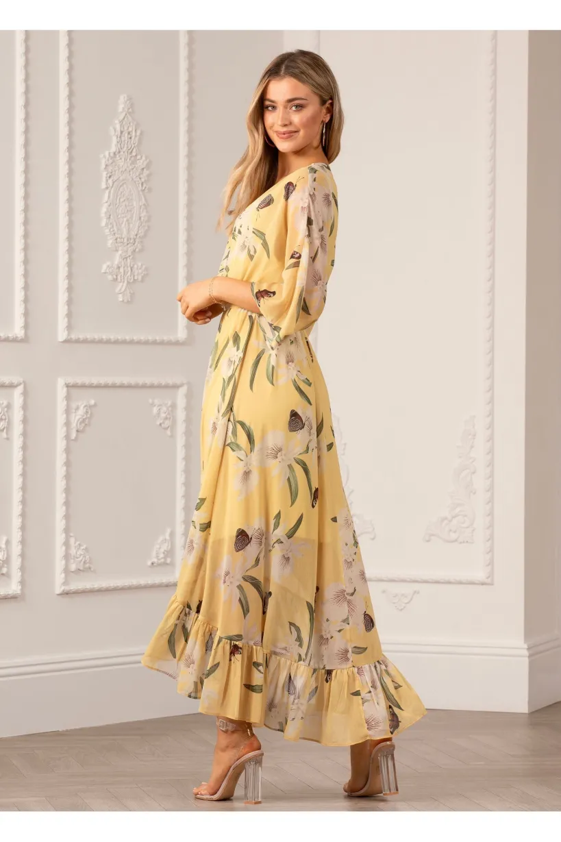 Kimono Wrap Floral Dress by Urban Touch