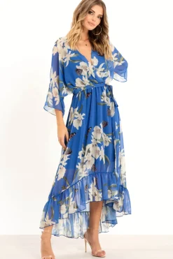 Kimono Wrap Floral Dress by Urban Touch
