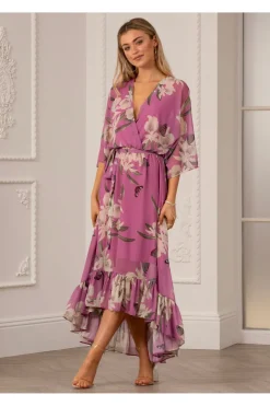 Kimono Wrap Floral Dress by Urban Touch