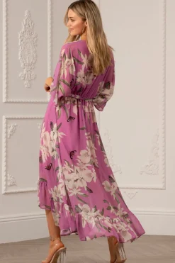 Kimono Wrap Floral Dress by Urban Touch