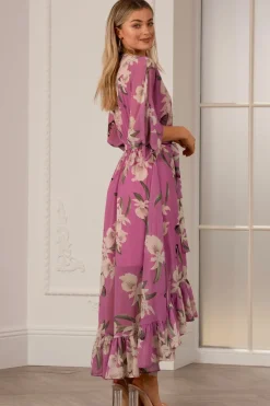 Kimono Wrap Floral Dress by Urban Touch