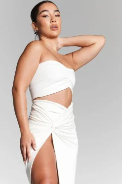 Lara Ivory Multiway Top And Knot Skirt Co Ord by InFlair