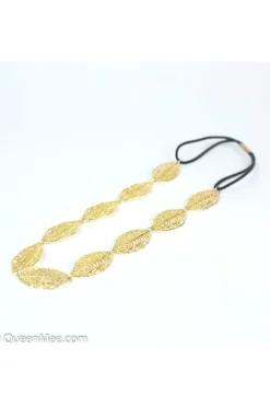 Leaf Headband With Elastic by QueenMee Accessories