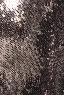 Liquid Sequin Corsage Maxi - Silver by Goddiva