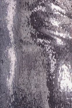 Liquid Sequin Halterneck Maxi With Corsage - Silver by Goddiva