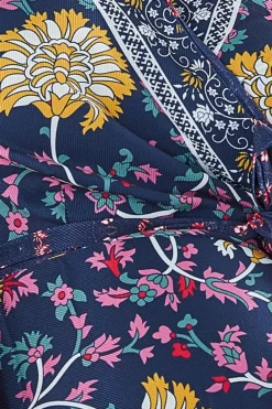 Maternity Floral Print Maxi Navy Print by Goddiva