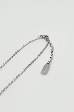 Mini Clover Necklace In Silver White With Gift Box by SVNX