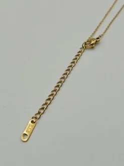 Mini Crystal Heart Necklace In Gold - Gift Boxed by SVNX