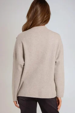 Mocha High Neck Jumper by Aftershock London