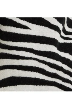 Mono Zebra High Neck Jumper by Liquorish
