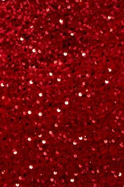 Multi Sequin & Velvet Bardot Maxi Dress - Red by Goddiva