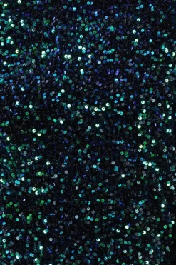 Multi Sequin Velvet Jumper - Emerald Green by Goddiva
