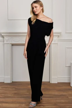 Multi Style Tie Back Jumpsuit In Black by Angeleye