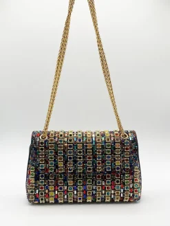Multicolour Embellished Shoulder Bag by SVNX