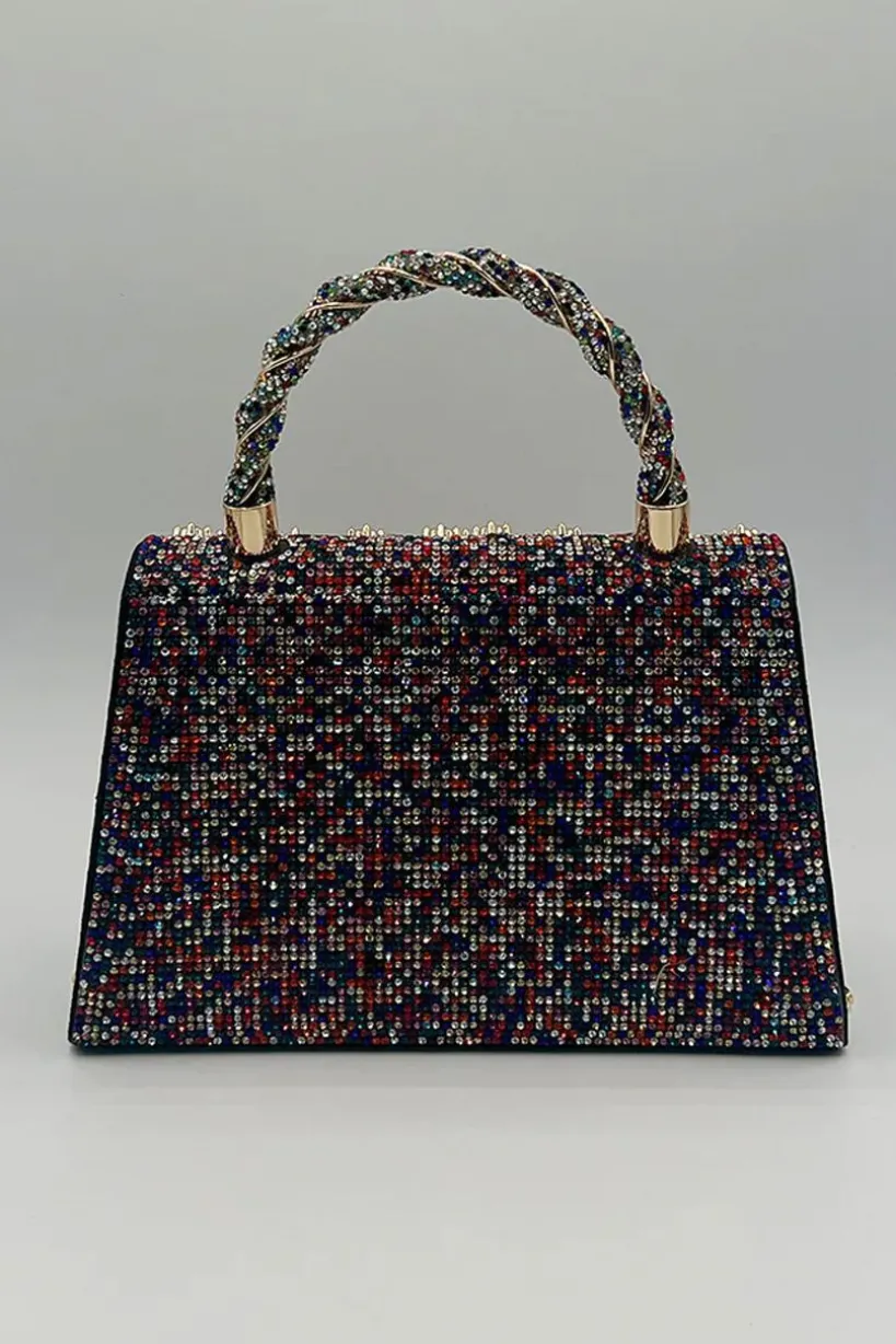 Multicolour Embellished Top Handle Bag by SVNX