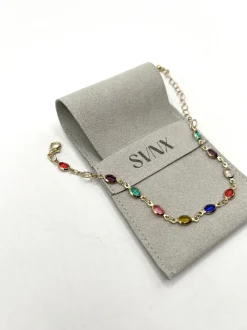 Multicolour Oval Chain Bracelet by SVNX