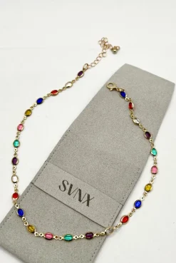 Multicolour Oval Chain Necklace by SVNX