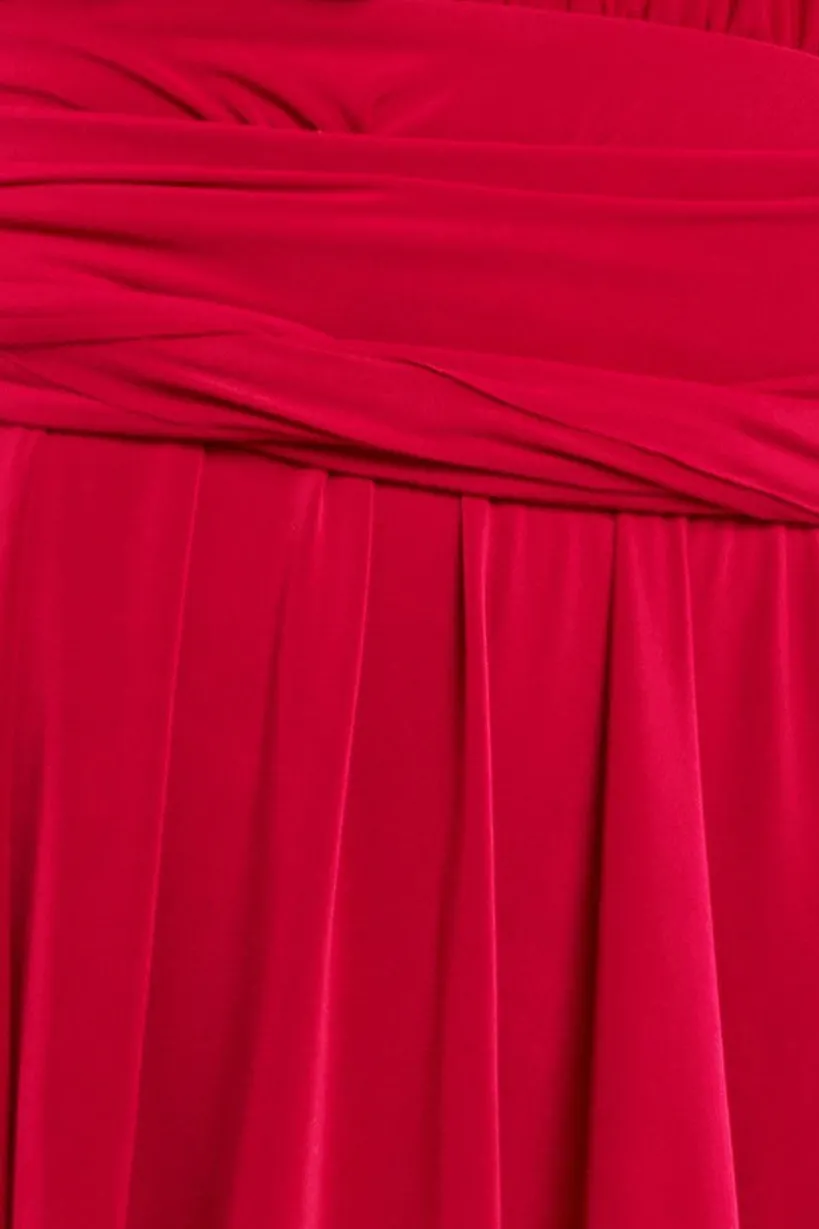 Multiway Mini Dress - Red by Goddiva