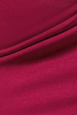 Off The Shoulder 3D Puffed Sleeve Sweetheart Maxi Dress - Burgundy by Goddiva