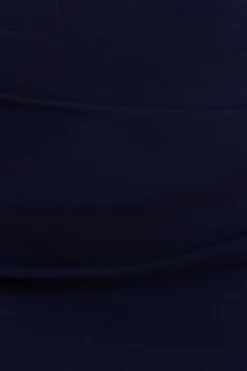Off The Shoulder Draped Sleeve Maxi Dress With Diamante Neckline - Navy Blue by Goddiva