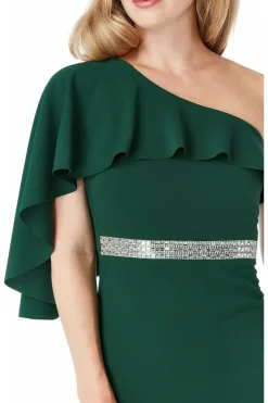 Off The Shoulder Flair Maxi Dress - Emerald by Goddiva