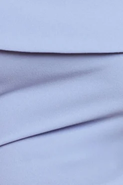 Off The Shoulder Pleated Waist Maxi Dress - Lilac by Goddiva